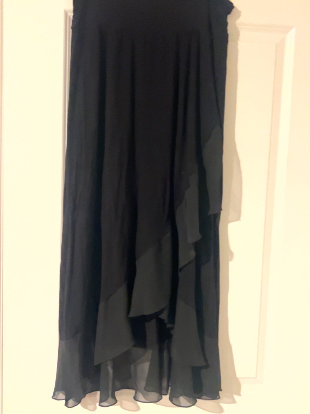 Apt. 9 Black High-Low Ruffle Hem Skirt